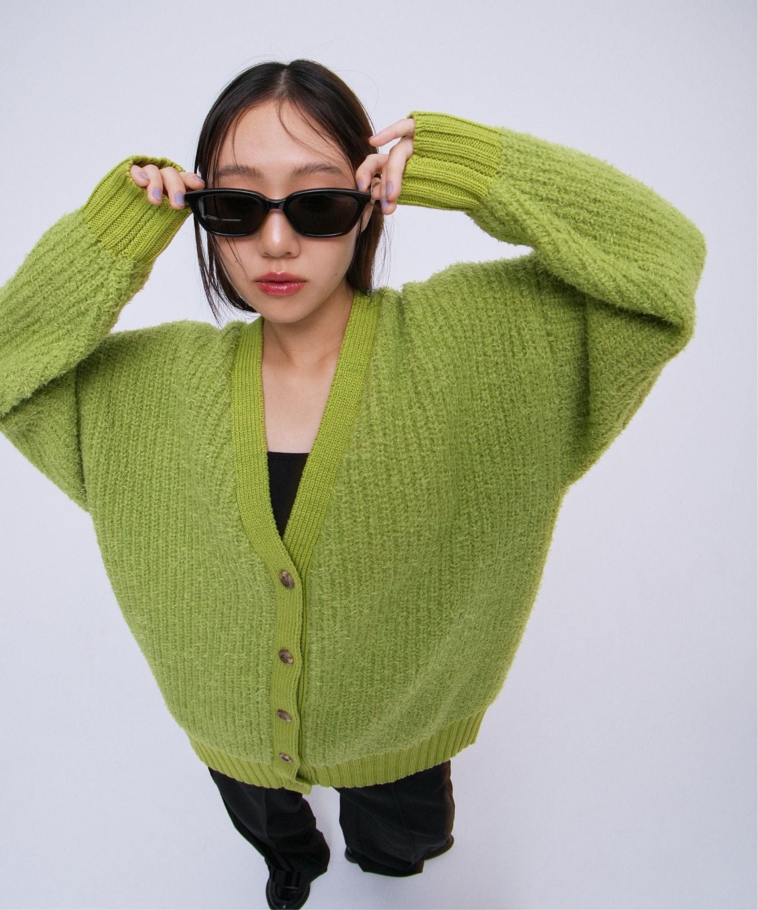 Poodle cardigan【Green】