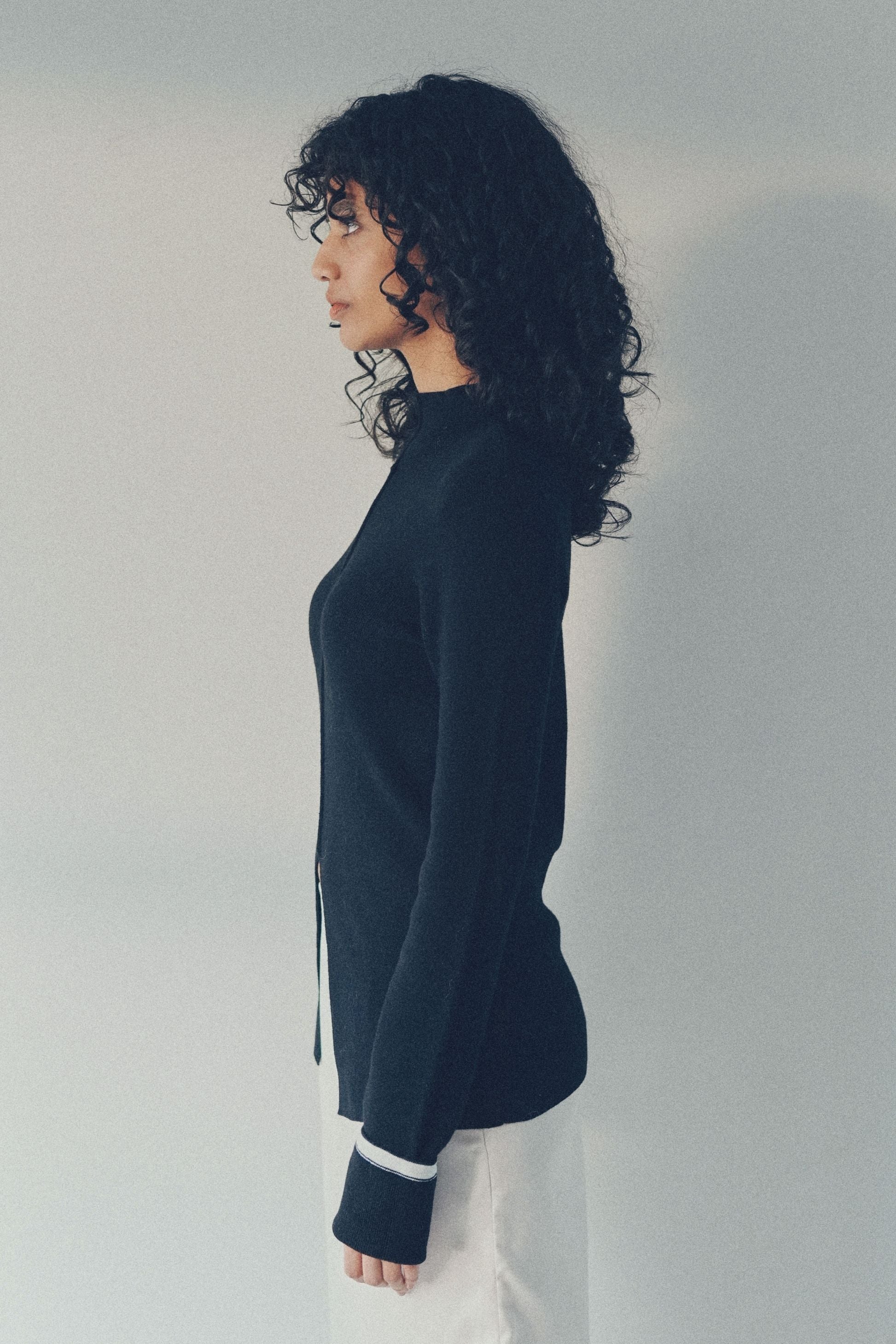 2way turtle knit【Black】