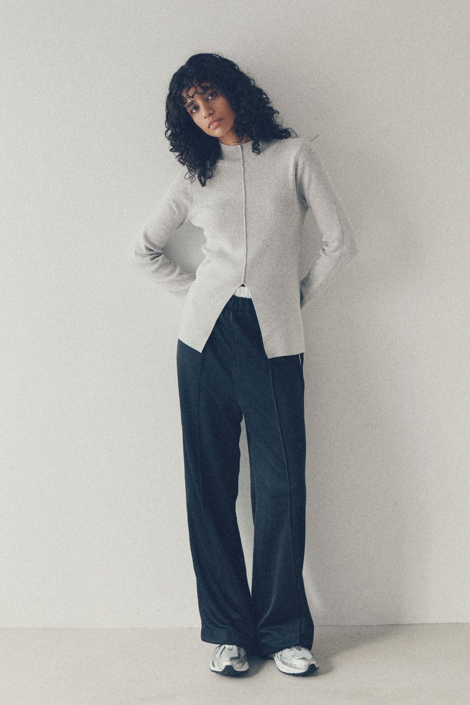 2way turtle knit【Gray】