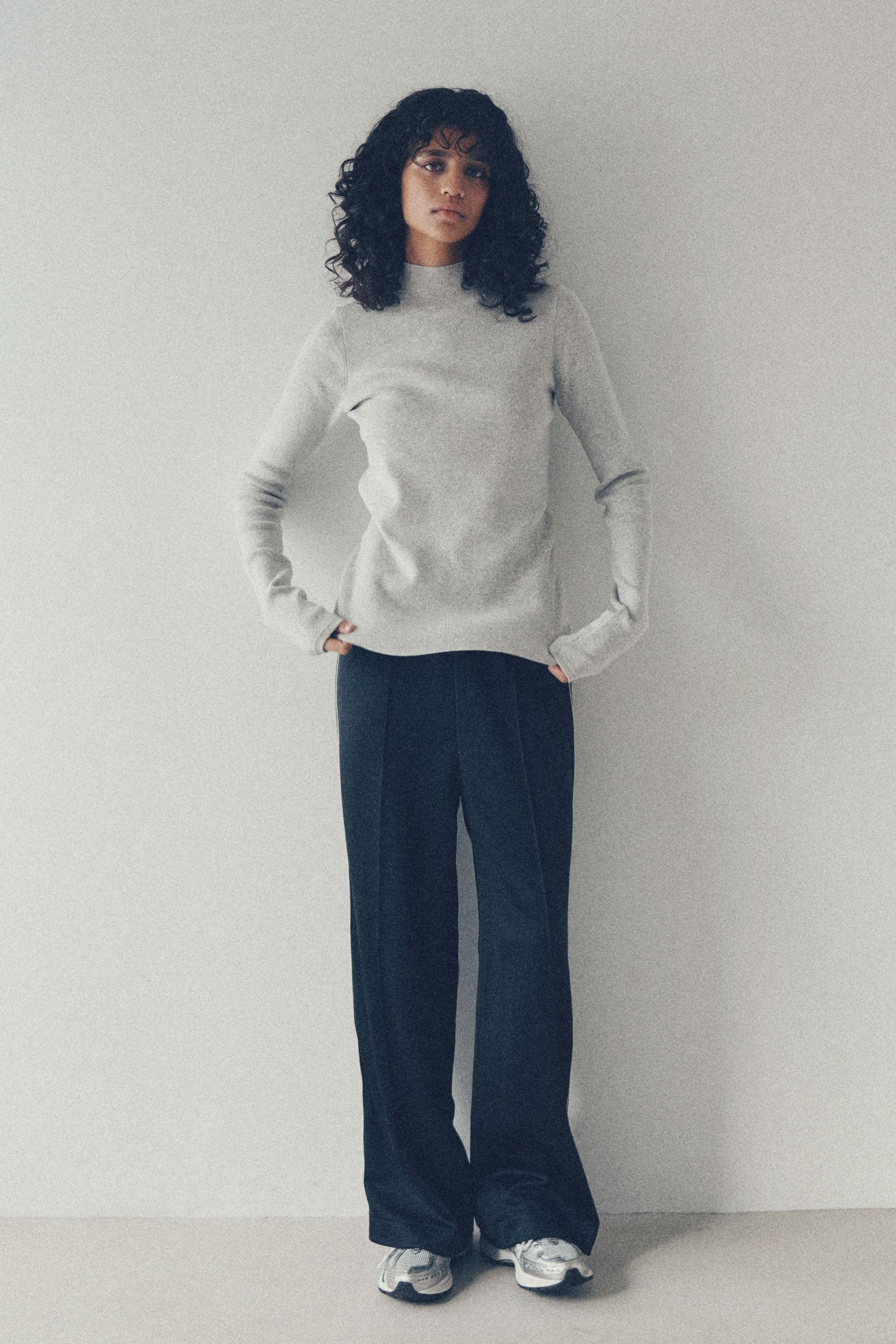 2way turtle knit【Gray】