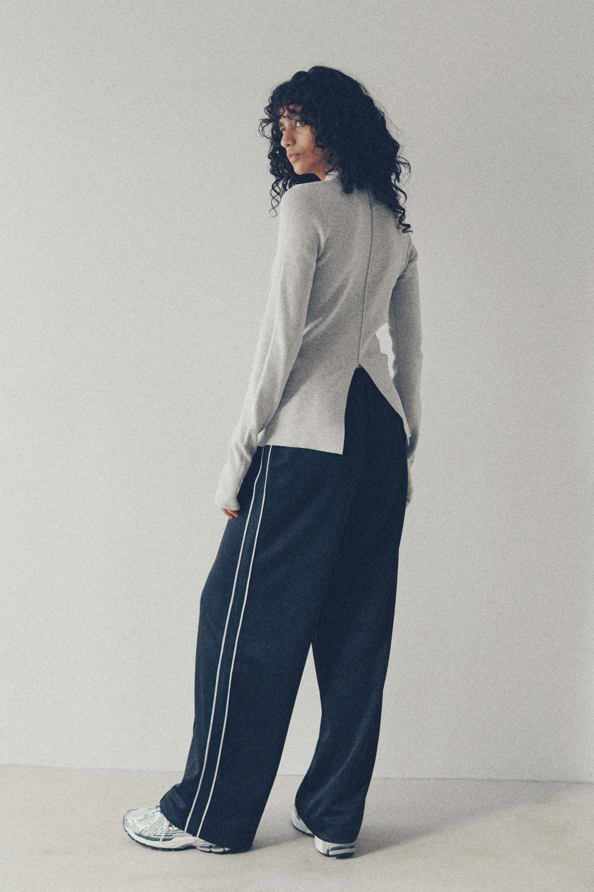 2way turtle knit【Gray】