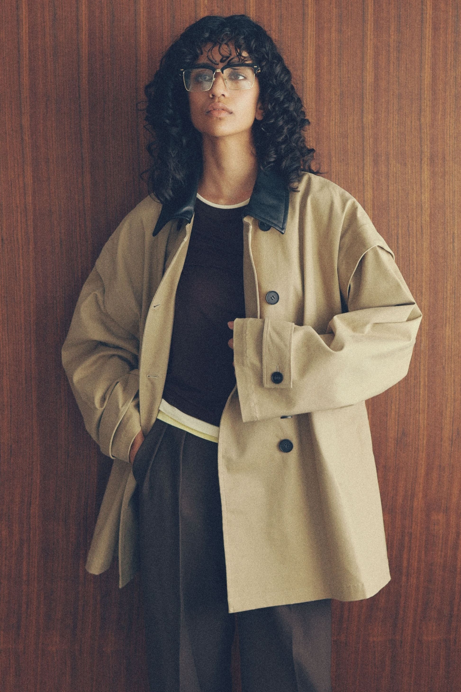 2-way double breasted coat【Beige】