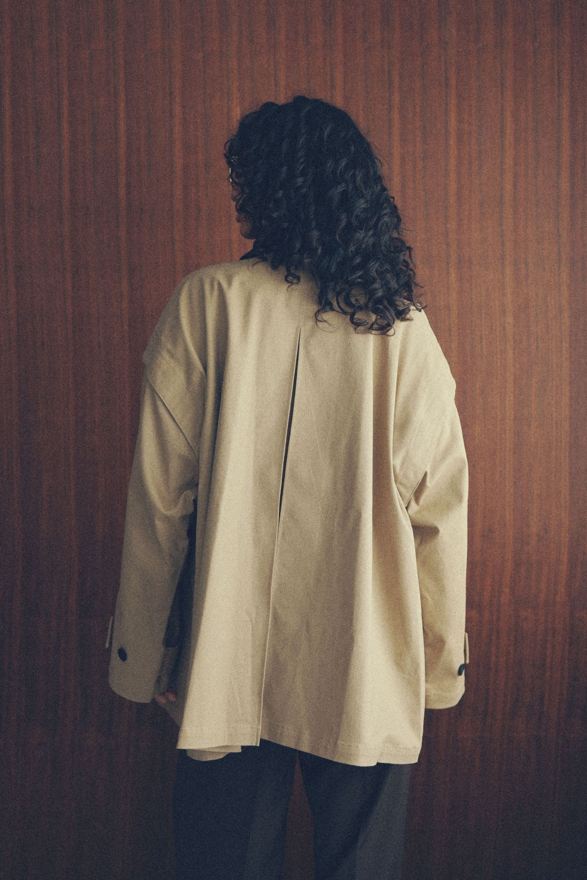 2-way double breasted coat【Beige】