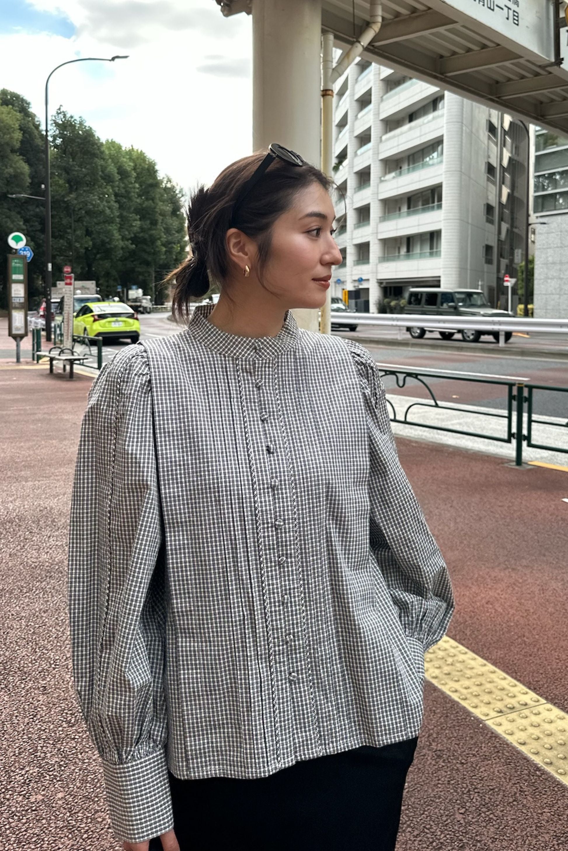 Pintuck blouse【Black】