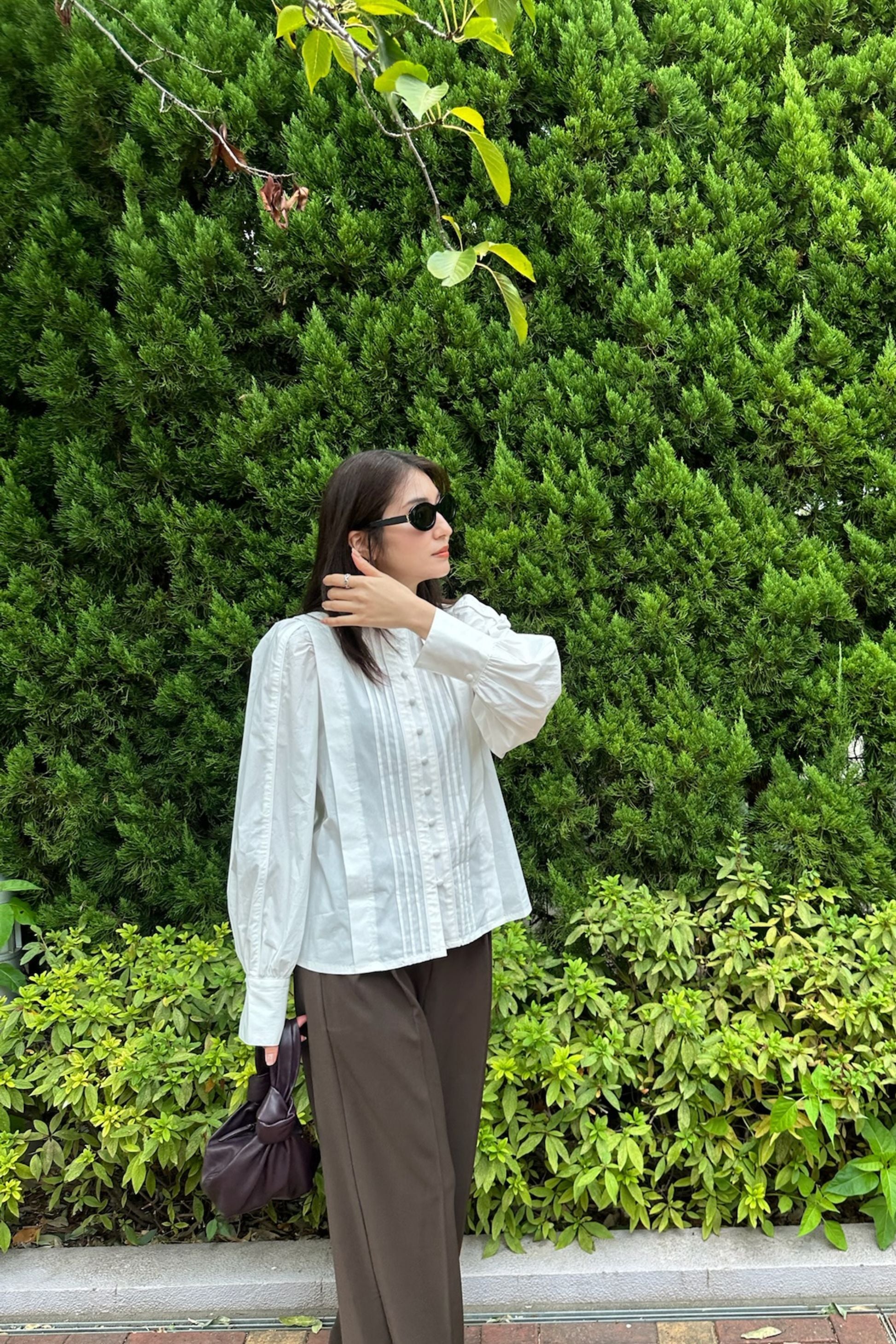 Pintuck blouse【White】