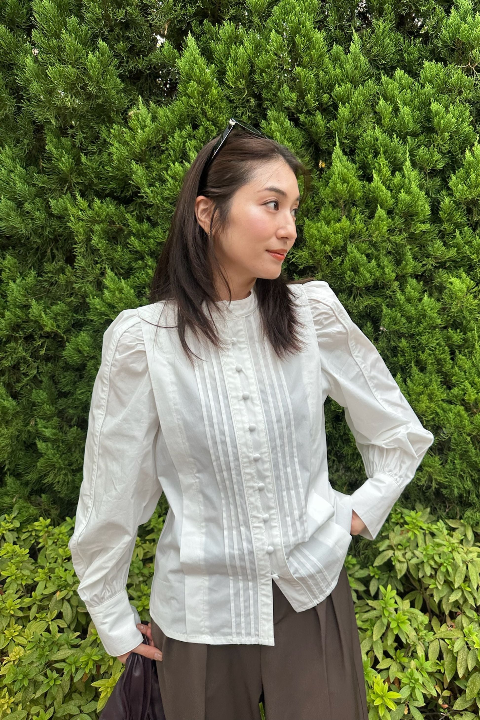 Pintuck blouse【White】