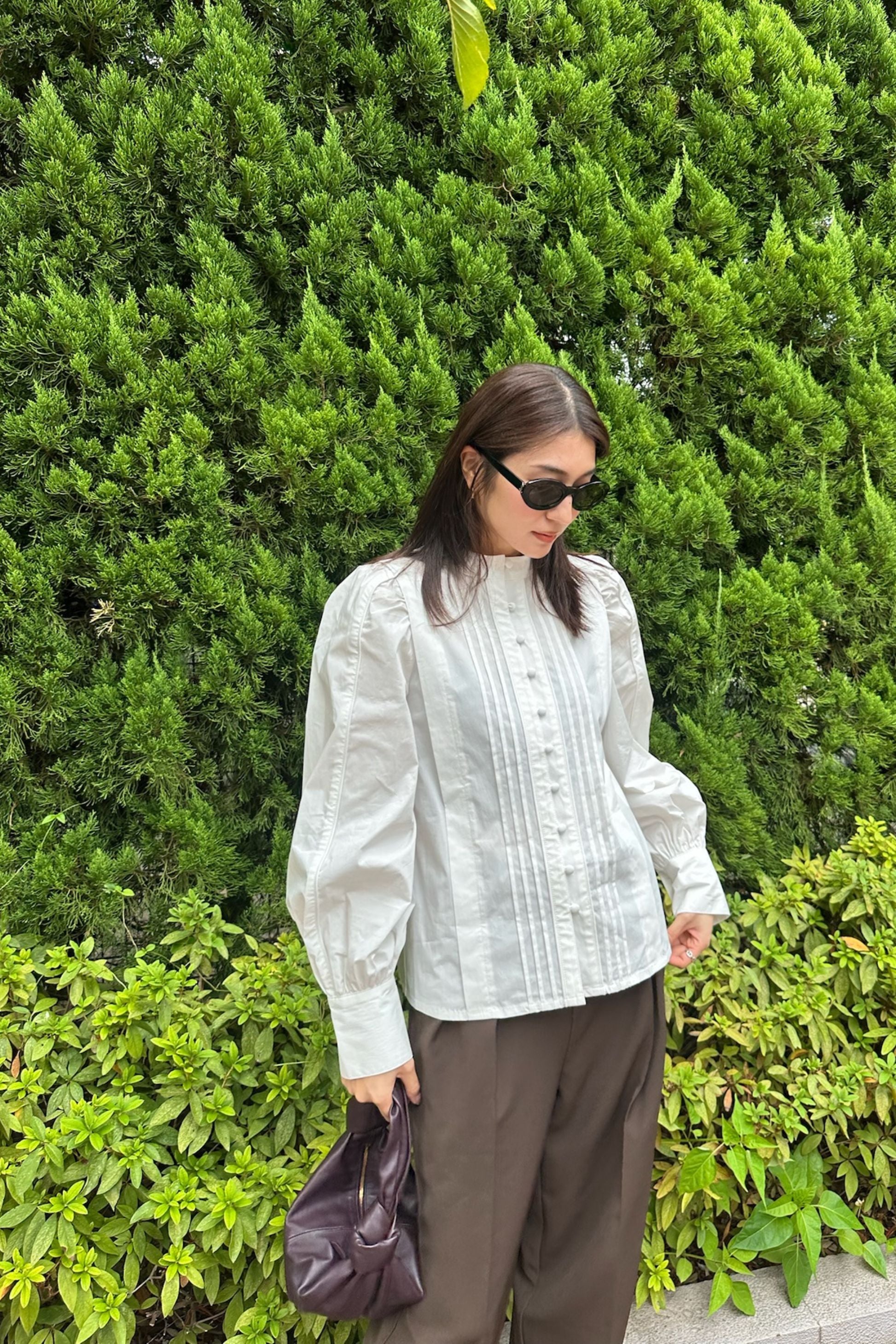 Pintuck blouse【White】