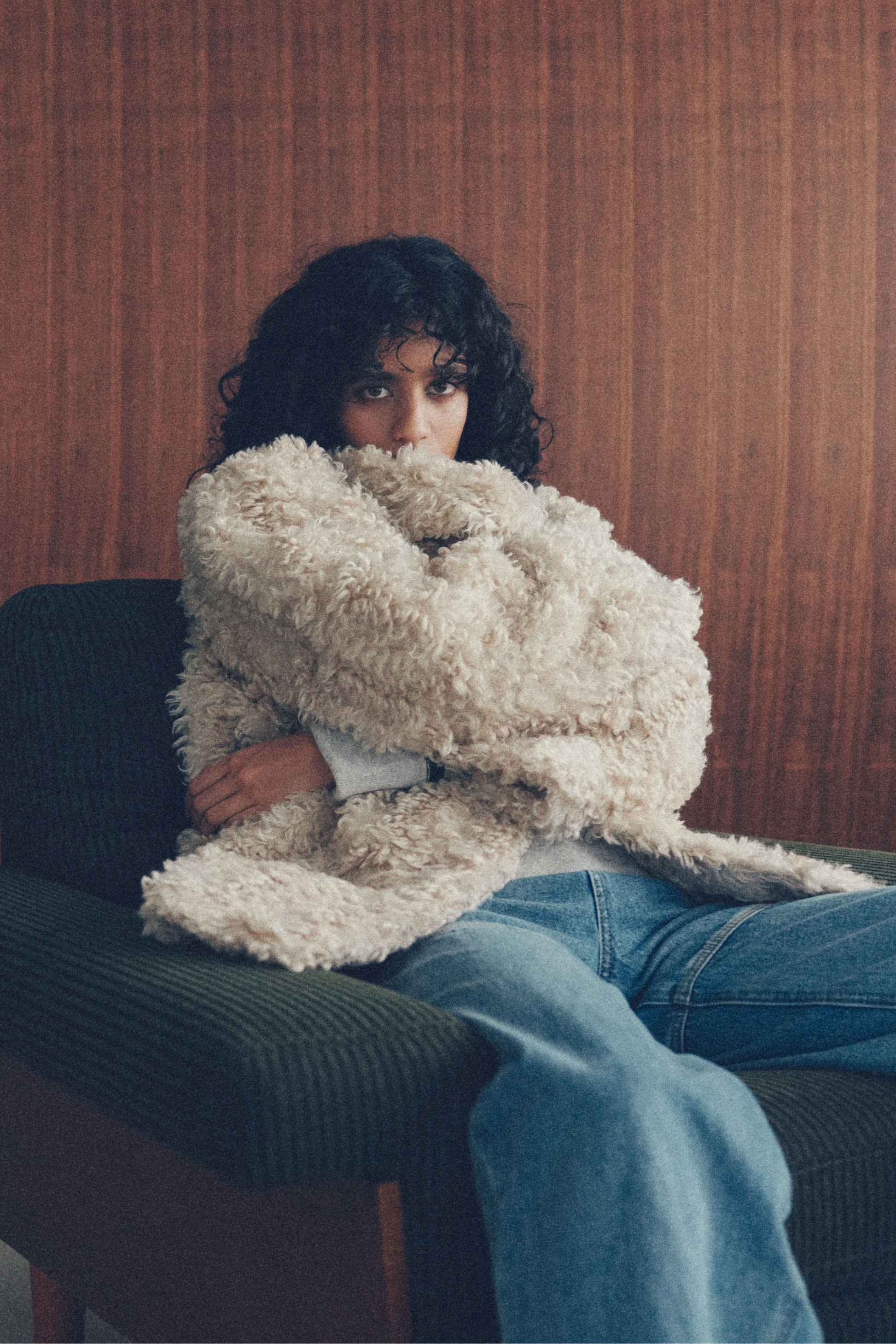 Faux poodle coat【BEIGE】