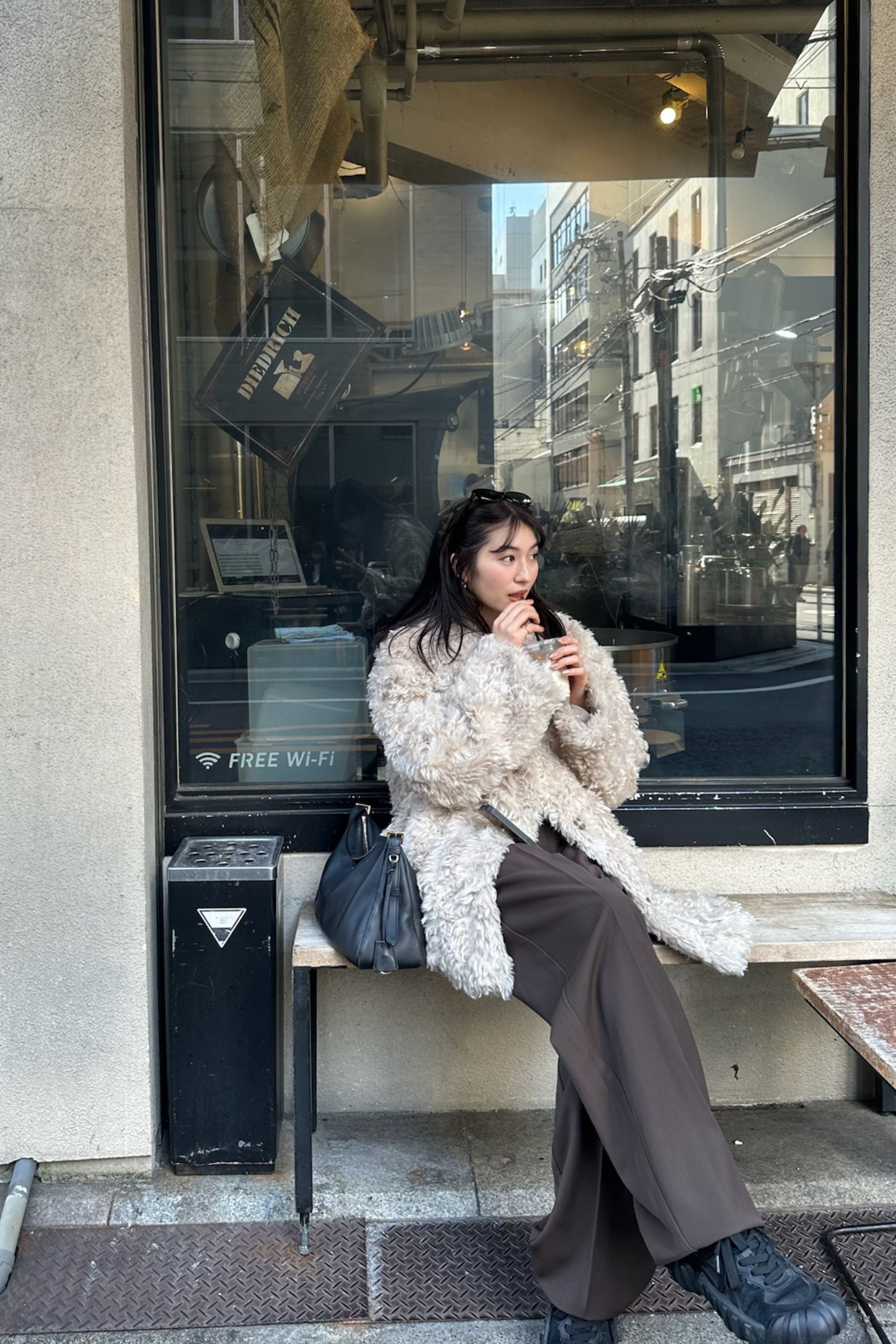 Faux poodle coat【BEIGE】